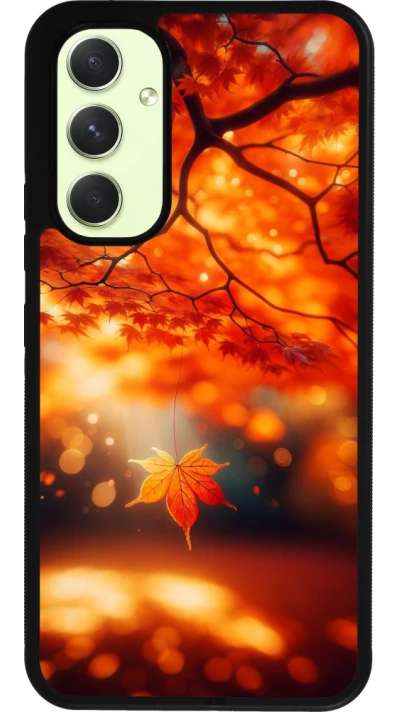 Samsung Galaxy A54 Case Hülle - Silikon schwarz Herbst Magisch Orange