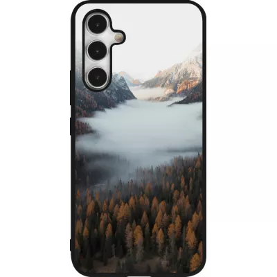 Samsung Galaxy A54 Case Hülle - Silikon schwarz Autumn 22 forest lanscape