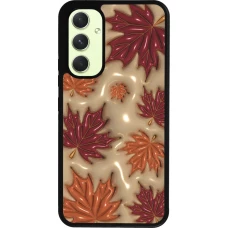 Coque Samsung Galaxy A54 5G - Silicone rigide noir Autumn 26 3D leaves