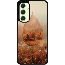 Samsung Galaxy A54 Case Hülle - Silikon schwarz Autumn 26 Autumn leaf