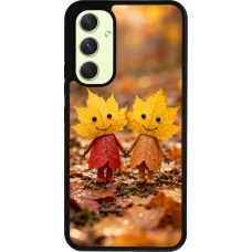 Coque Samsung Galaxy A54 5G - Silicone rigide noir Autumn 26 Couple of leaves