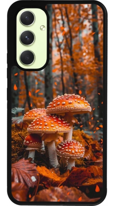Coque Samsung Galaxy A54 5G - Silicone rigide noir Autumn 26 Mushrooms in the woods
