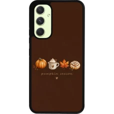 Coque Samsung Galaxy A54 5G - Silicone rigide noir Autumn 26 Pumpkin season