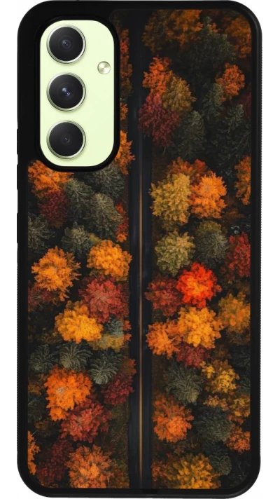 Coque Samsung Galaxy A54 5G - Silicone rigide noir Autumn 26 Road in autumn