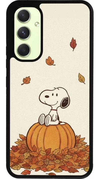 Coque Samsung Galaxy A54 5G - Silicone rigide noir Autumn 26 Snoopy autumn