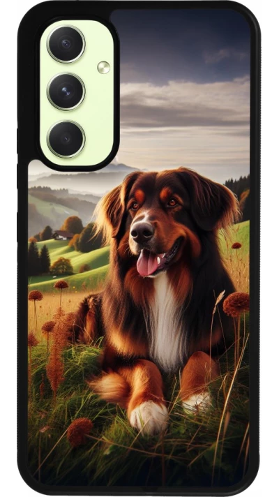 Samsung Galaxy A54 Case Hülle - Silikon schwarz Hund Land Schweiz
