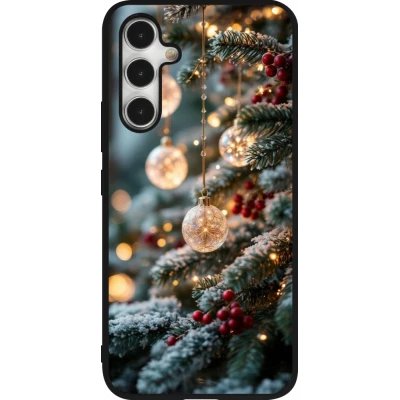Samsung Galaxy A54 Case Hülle - Silikon schwarz Christmas 25 Xmas Decorated Tree