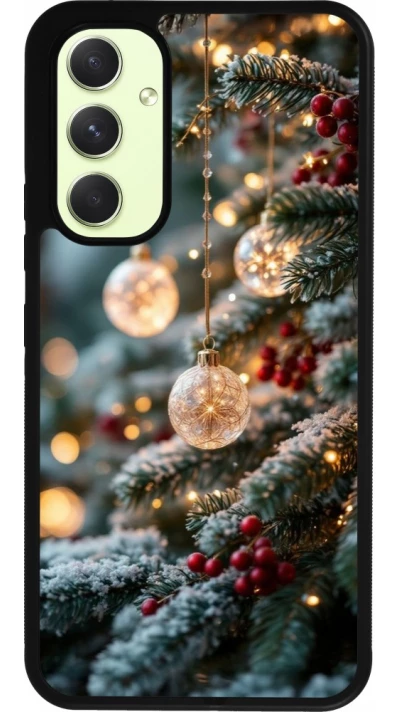 Samsung Galaxy A54 Case Hülle - Silikon schwarz Christmas 25 Xmas Decorated Tree