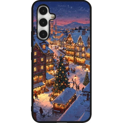 Samsung Galaxy A54 Case Hülle - Silikon schwarz Christmas 25 Xmas Village