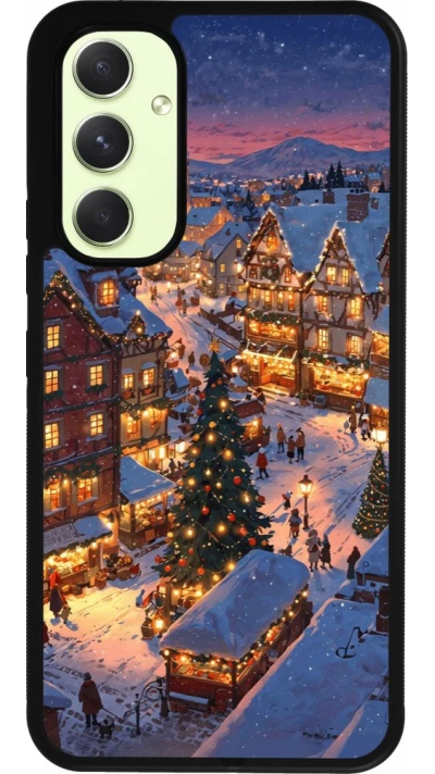 Samsung Galaxy A54 Case Hülle - Silikon schwarz Christmas 25 Xmas Village