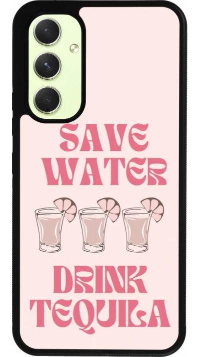 Samsung Galaxy A54 Case Hülle - Silikon schwarz Cocktail Save Water Drink Tequila