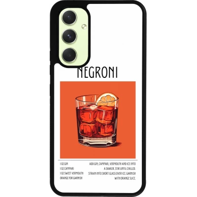 Samsung Galaxy A54 Case Hülle - Silikon schwarz Cocktail Rezept Negroni