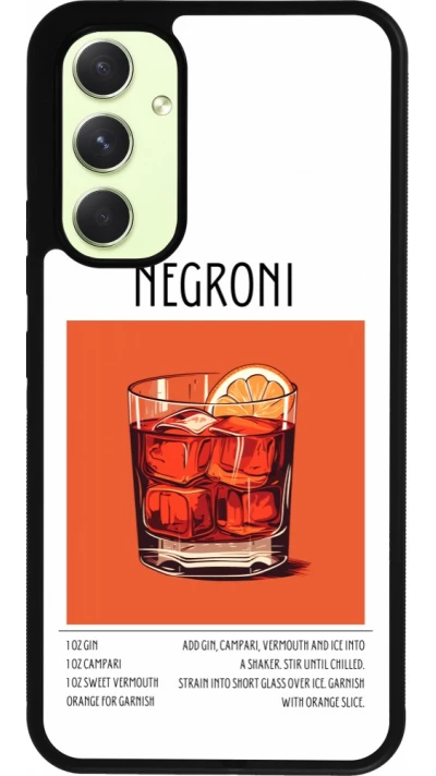 Samsung Galaxy A54 Case Hülle - Silikon schwarz Cocktail Rezept Negroni