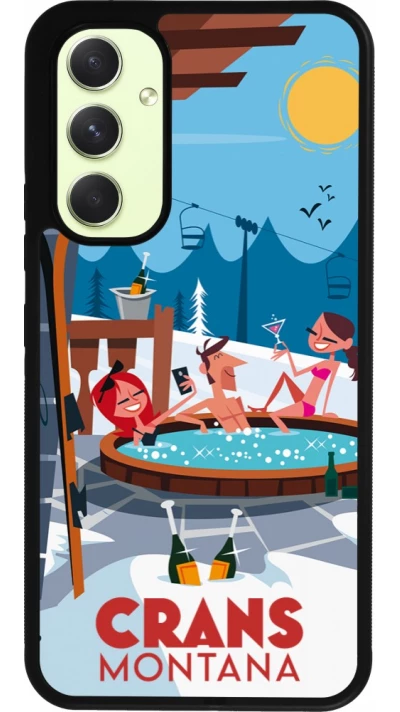 Samsung Galaxy A54 Case Hülle - Silikon schwarz Crans-Montana Mountain Jacuzzi