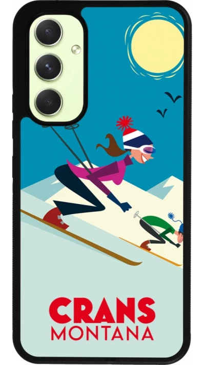 Samsung Galaxy A54 Case Hülle - Silikon schwarz Crans-Montana Ski Downhill