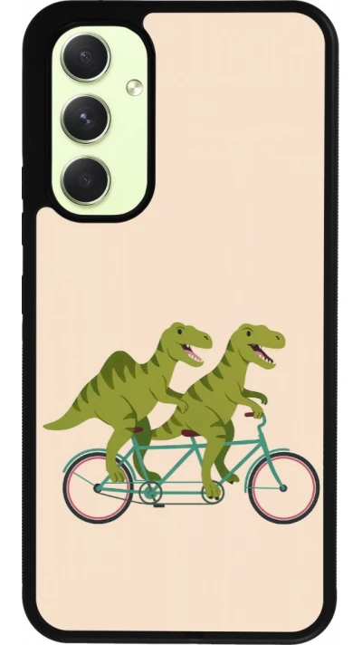Samsung Galaxy A54 Case Hülle - Silikon schwarz Dinosaurs on bikes 2026