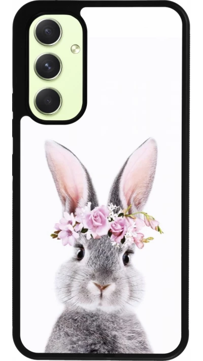 Samsung Galaxy A54 Case Hülle - Silikon schwarz Easter 2023 flower bunny