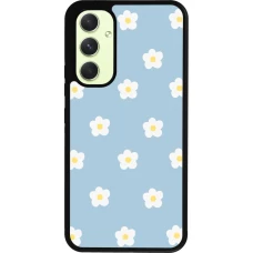 Samsung Galaxy A54 Case Hülle - Silikon schwarz Easter 2024 daisy flower