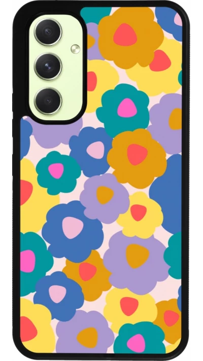 Samsung Galaxy A54 Case Hülle - Silikon schwarz Easter 2024 flower power