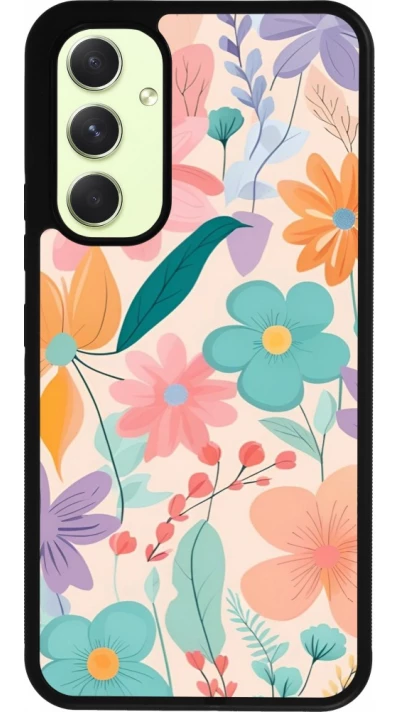 Samsung Galaxy A54 Case Hülle - Silikon schwarz Easter 2024 spring flowers