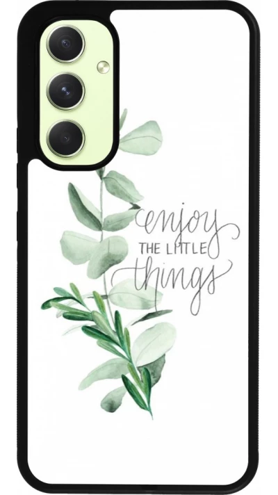 Samsung Galaxy A54 Case Hülle - Silikon schwarz Enjoy the little things