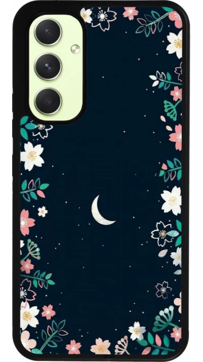 Samsung Galaxy A54 Case Hülle - Silikon schwarz Flowers space