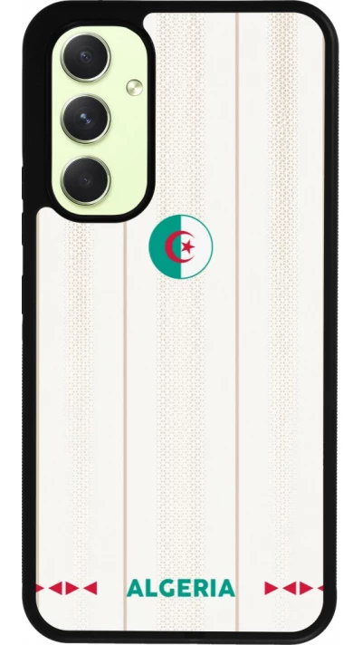 Coque Samsung Galaxy A54 5G - Silicone rigide noir Maillot de football Algérie 2026 personnalisable