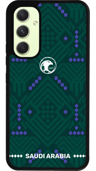 Coque Samsung Galaxy A54 5G - Silicone rigide noir Maillot de football Arabie saoudite 2026 personnalisable