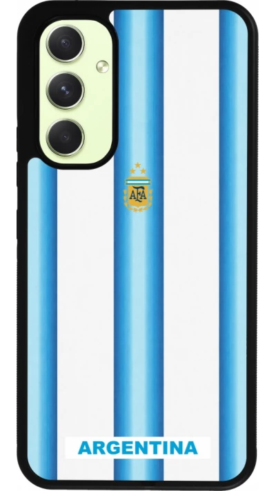 Coque Samsung Galaxy A54 5G - Silicone rigide noir Maillot de football Argentine 2026 personnalisable