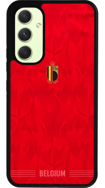 Coque Samsung Galaxy A54 5G - Silicone rigide noir Maillot de football Belgique 2026 personnalisable