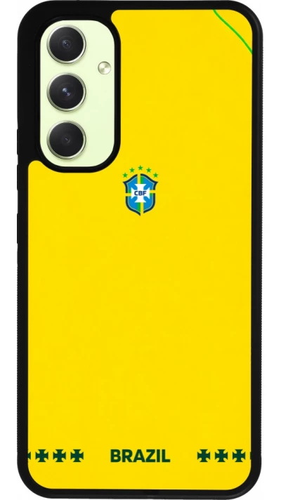 Coque Samsung Galaxy A54 5G - Silicone rigide noir Maillot de football Bresil 2026 personnalisable
