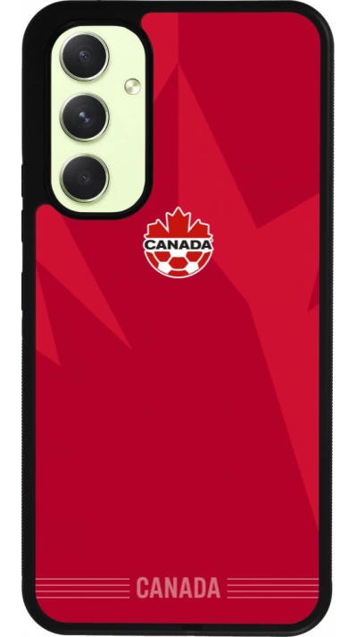 Coque Samsung Galaxy A54 5G - Silicone rigide noir Maillot de football Canada 2026 personnalisable