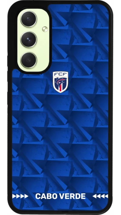 Coque Samsung Galaxy A54 5G - Silicone rigide noir Maillot de football Cap-Vert 2026 personnalisable