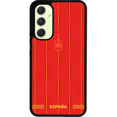 Coque Samsung Galaxy A54 5G - Silicone rigide noir Maillot de football Espagne 2026 personnalisable
