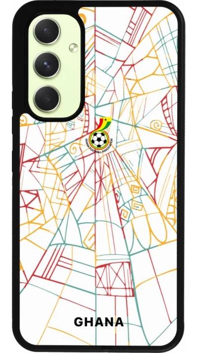 Coque Samsung Galaxy A54 5G - Silicone rigide noir Maillot de football Ghana 2026 personnalisable