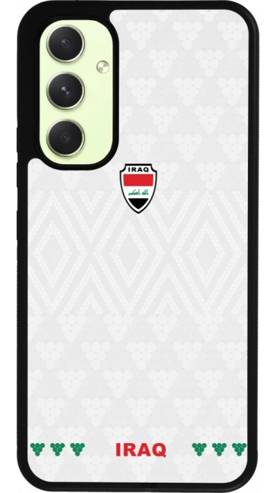 Coque Samsung Galaxy A54 5G - Silicone rigide noir Maillot de football Irak 2026 personnalisable