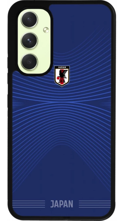 Coque Samsung Galaxy A54 5G - Silicone rigide noir Maillot de football Japon 2026 personnalisable
