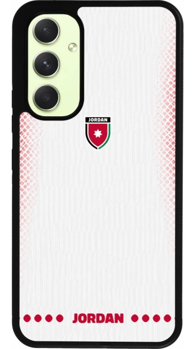 Coque Samsung Galaxy A54 5G - Silicone rigide noir Maillot de football Jordanie 2026 personnalisable