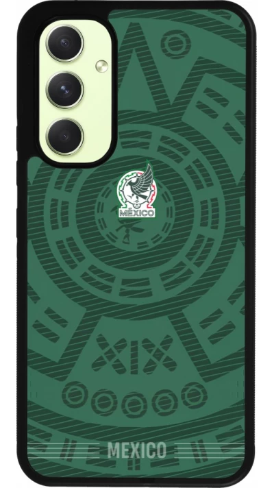 Coque Samsung Galaxy A54 5G - Silicone rigide noir Maillot de football Mexique 2026 personnalisable