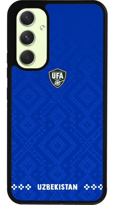 Coque Samsung Galaxy A54 5G - Silicone rigide noir Maillot de football Ouzbékistan 2026 personnalisable