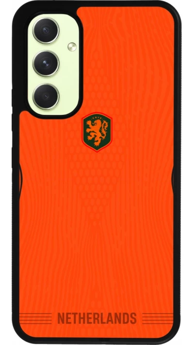 Coque Samsung Galaxy A54 5G - Silicone rigide noir Maillot de football Pays-Bas 2026 personnalisable