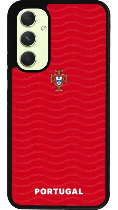 Coque Samsung Galaxy A54 5G - Silicone rigide noir Maillot de football Portugal 2026 personnalisable