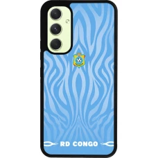 Coque Samsung Galaxy A54 5G - Silicone rigide noir Maillot de football RD Congo 2026 personnalisable