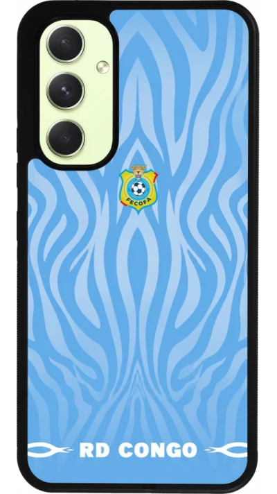 Coque Samsung Galaxy A54 5G - Silicone rigide noir Maillot de football RD Congo 2026 personnalisable