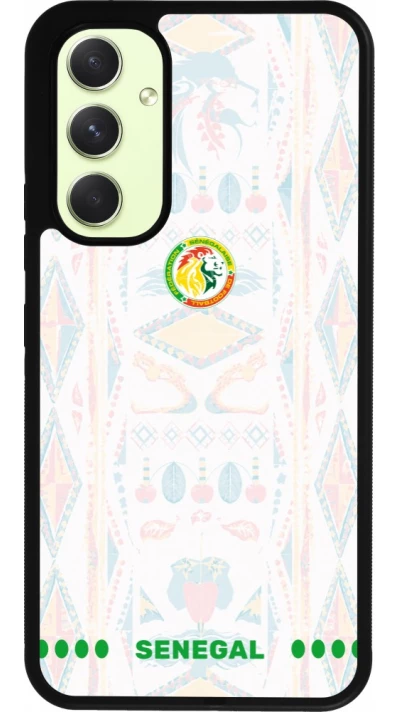 Coque Samsung Galaxy A54 5G - Silicone rigide noir Maillot de football Sénégal 2026 personnalisable