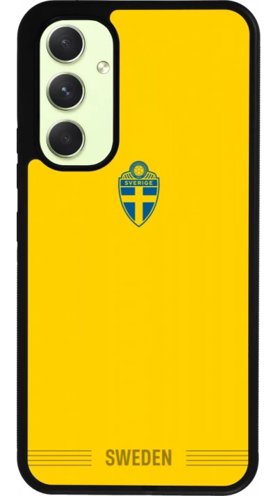 Coque Samsung Galaxy A54 5G - Silicone rigide noir Maillot de football Suède 2026 personnalisable