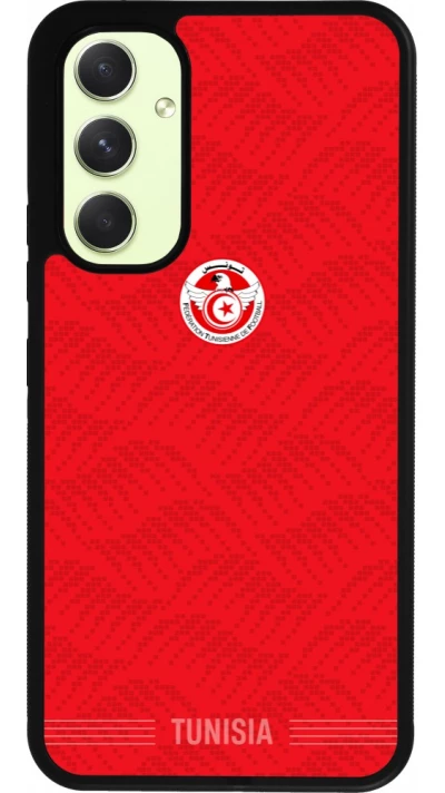 Coque Samsung Galaxy A54 5G - Silicone rigide noir Maillot de football Tunisie 2026 personnalisable