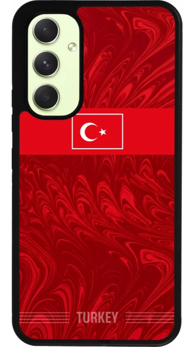 Coque Samsung Galaxy A54 5G - Silicone rigide noir Maillot de football Turquie 2026 personnalisable