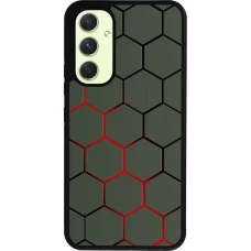 Samsung Galaxy A54 Case Hülle - Silikon schwarz Geometric Line red