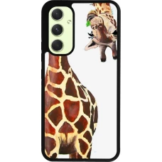 Samsung Galaxy A54 Case Hülle - Silikon schwarz Giraffe Fit